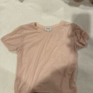 See through cropped shirt